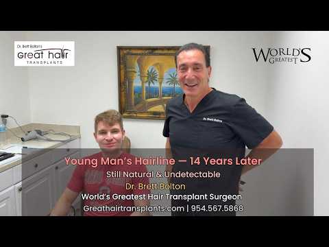 Dr. Brett Bolton - Young Patient Hair Transplant (2012) - Jack's 14 -Year Long -Term Results