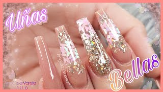 UÑAS con ACRILICOS Fantasy Nails 💕MARIPOSAS 💗Bellas y FÁCILES paso por paso 😍💅💗