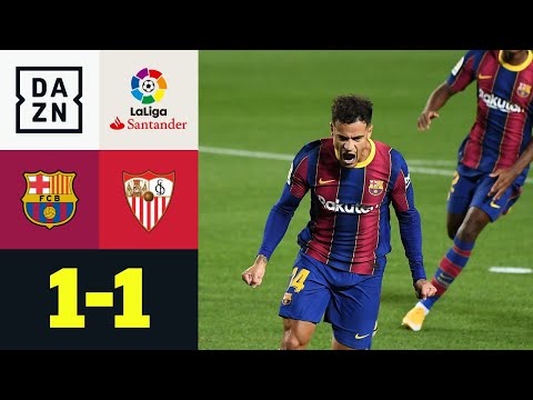 Coutinho-Tor reicht nicht gegen Euro-League-Champion: FC Barcelona - FC Sevilla 1:1 | LaLiga | DAZN