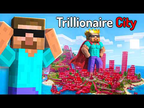 How I Became the KING of this Trillionaire Villager City in Minecraft!