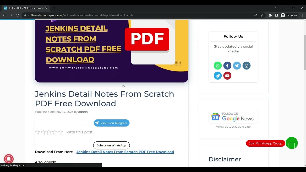 Download Guide - FREE Software Testing Study Material