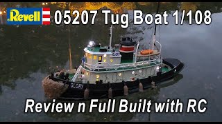 Revell 05207 Tug Boat 1/108 Review n Full Built with Lights