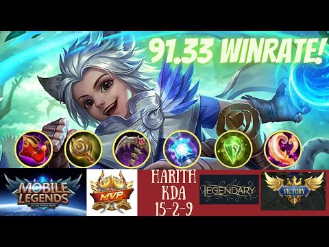 Harith I 91.33% Win Rate!!! Powerful Dash. Unlimited dash control!!! Mobile Legends: Bang Bang