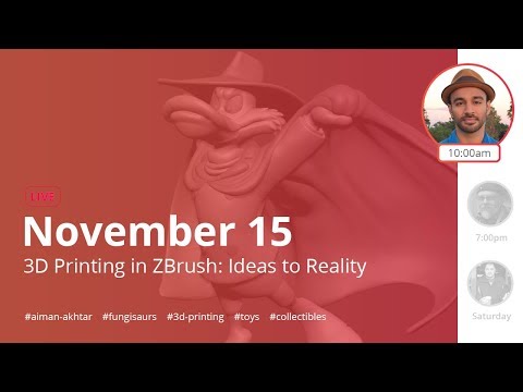 ZBrush 2020 - 3D Printing in ZBrush: Ideas to Reality with Aiman Akhtar - Episode 53