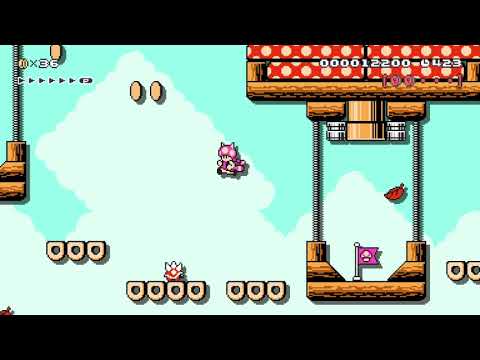 World 8-3 Hot Air Heights by 3rd Bunny - Super Mario Maker 2 - No Commentary 1ca