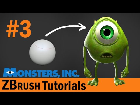 ZBrush Sculpting | ZBrush#monstersinc2 | ZBrush Tutorial for Beginners | ZBrush 2020 | free tutorial