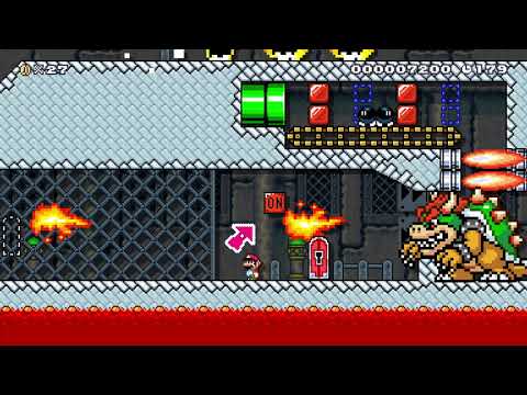 機械仕掛けの クッパ城  /  Mechanical Castle by わろたよもぎ - Super Mario Maker 2 - No Commentary 1ca