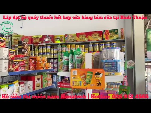 Lắp đặt giá kệ cho quầy thuốc tây kết hợp với cửa hàng bỉm sữa tại Bình Thuận | Hotline 036 912 4565