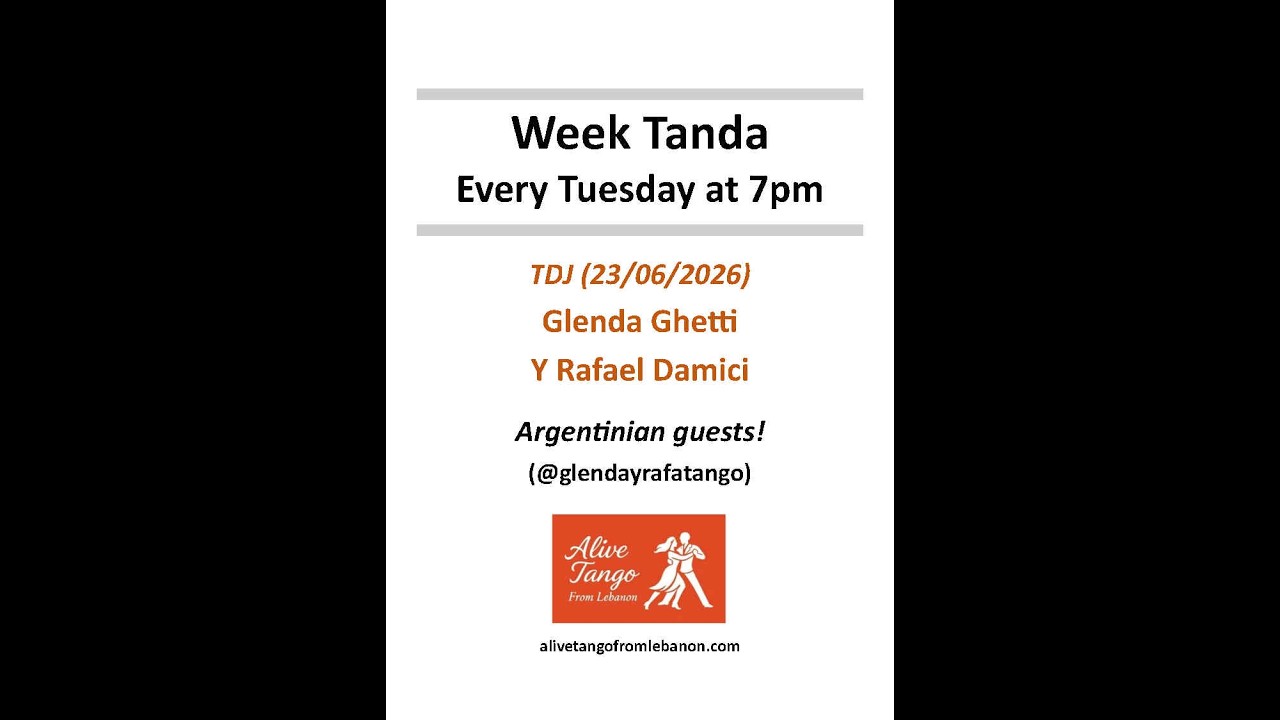 Week Tanda 23/06/2026 (Tango) - Glenda Ghetti & Rafael Damici playing Osvaldo Pugliese