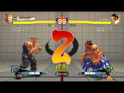 SSFIVAE:  Guile (ACE E I RI N) vs. E.Honda (o wa re jp) HD