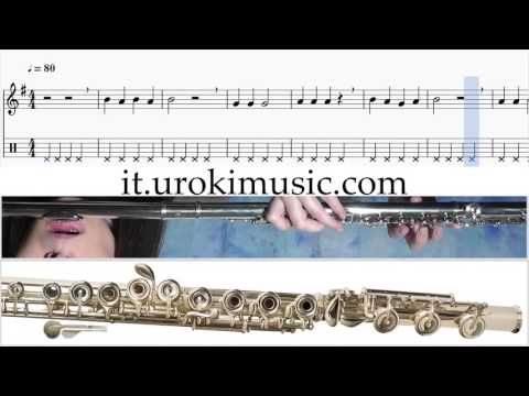 Lezioni di Flauto Mary  Had a Little Lamb C#1 S#1 L#7 Melodia Tutorial Spartito Imparare Insegnante