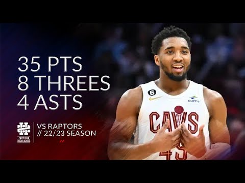 Donovan Mitchell 35 pts 8 threes 4 asts vs Raptors 22/23 season