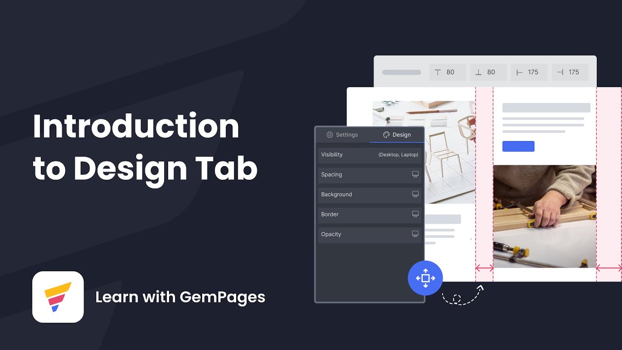 Introducing Design Tab | v6 Editor | GemPages Tutorial