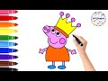 How To Draw Peppa Pig Crown PEPPA PIG Drawing Easy Drawing Tutorial Art Famiya