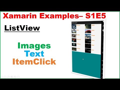 Xamarin Examples S1E4 : GridView - Images,Text and ItemClick