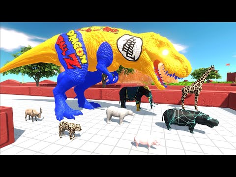 ESCAPE FROM GOKU T REX - Animal Revolt Battle Simulator