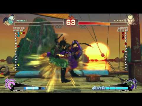 sunset01 [Dan] vs kei rie anji [Vega] SSF4 Japanese Online Ranked Matches - TRUE-HD
