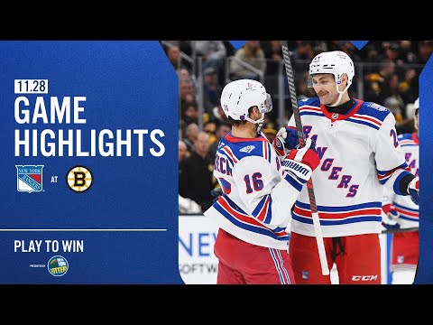 GAME HIGHLIGHTS | 2025-26: New York Rangers at Boston Bruins (11/28/25)