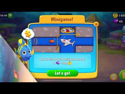 fishdom ALL Minigames level 1-20 | save the fish game play | free match-3 game