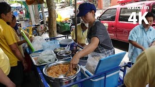 Bangkok Street Food: Crispy Rice Salad (ยำแหนมข้าวทอด) - "The Lady Selling, NO GOOD!"