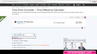 How to use timeanddate.com to convert timezone