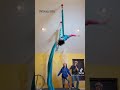 I think her dad regrets getting her aerial silks...😬