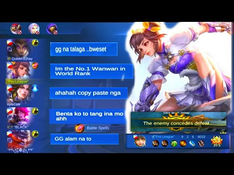 WANWAN TOP 1 GLOBAL RANK PRANK!! Eudora think im a "TOXIC"😂