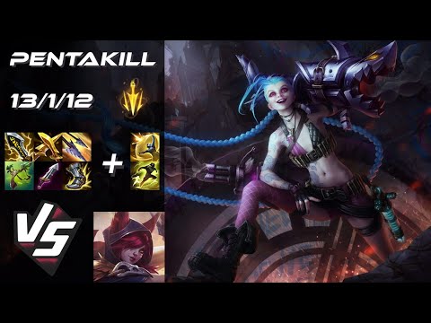 BOTTOM Jinx vs Xayah [PENTAKILL] - NA Grandmaster Patch 25.S1.2