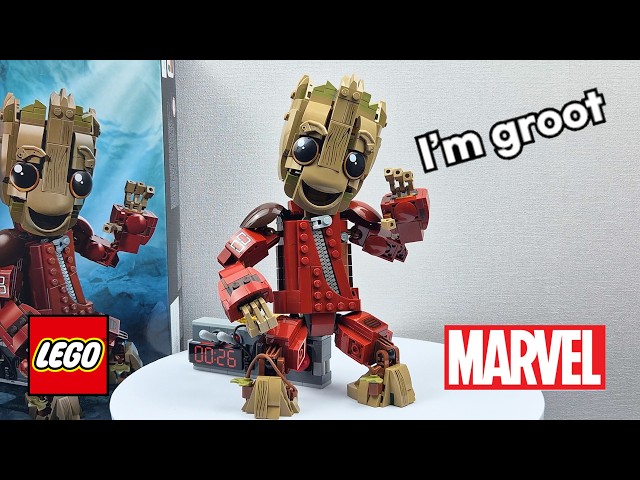 Vídeo relacionado con LEGO | Marvel Groot con Traje de Saqueador - Juguete de Superhéroes para Coleccionar - Decoración del Dormitorio - Regalo de Cumpleaños para Niños de 10+ Años y Fans de Guardianes de la Galaxia 76341