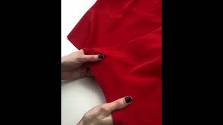 8065-1 Искусственный шёлк матовый цвет Красный 130 гр/м2, 150 см на YouTube
