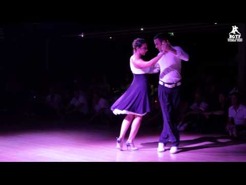  Bruno Tombari  and  Rocio Lequio  are  dancing  to  a  nontraditional song