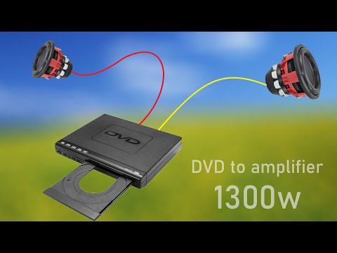 How to turn a DVD player into a amplifier , no IC , simple circuit