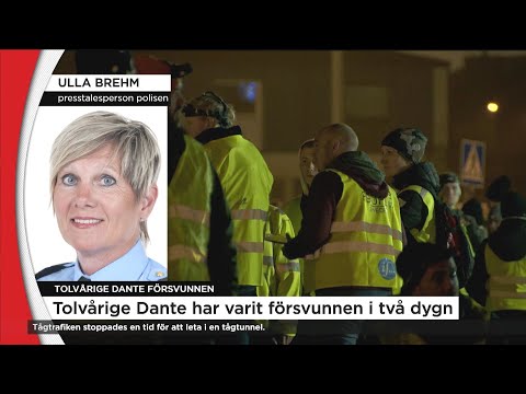Polisen om sökandet efter Dante: Varje timme är alltid viktig - Nyheterna (TV4)