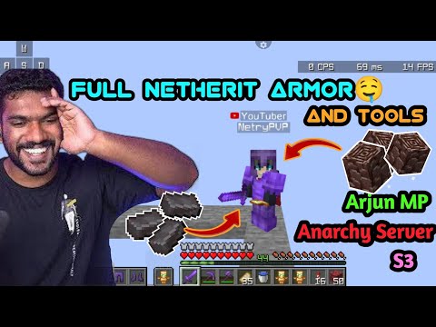 ULTIMATE Netherit Armor In Arjun's Anarchy Server