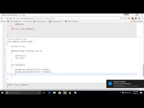 Day 13 Of Code Abstract Classes Hackerrank Java Tutorial