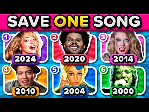 SAVE 1 SONG PER YEAR 🎵 2000 - 2024🔥 (6 Songs Each Year) | Music Quiz