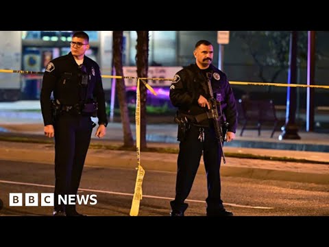 Gunman shoots 10 dead in California dance hall - BBC News