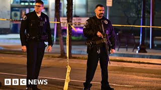 Gunman shoots 10 dead in California dance hall - BBC News