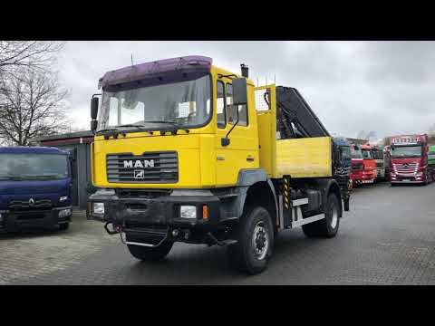 MAN F2000 19.414 4X4 HIAB 330 Montagekran