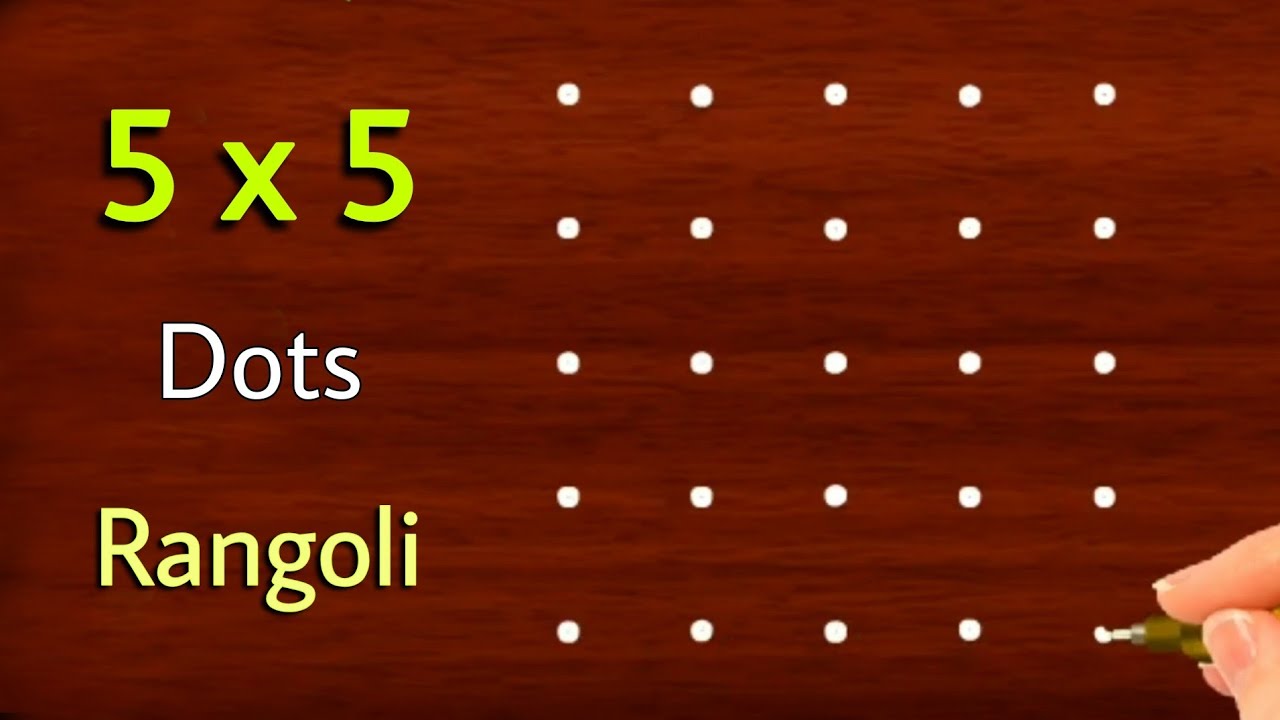 Easy 5 - 5 Dots Rangoli Designs Chukkala Muggulu - Blouse Designs
