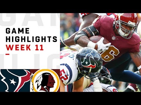 Texans vs. Redskins Week 11 Highlights | NFL 2018