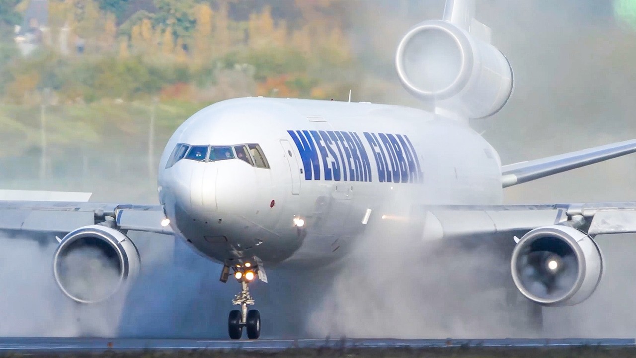 60 MINUTES PURE AVIATION - TRIJETS only - MD11 GO AROUND, Dc10, B727, TU154 ... (4K)