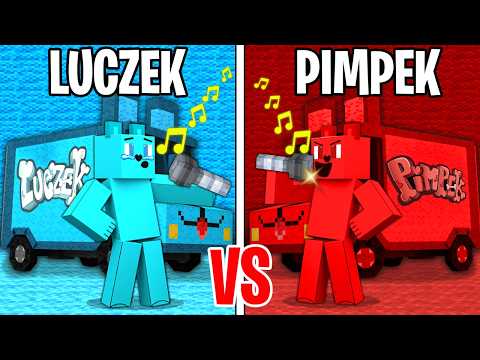 🎵 PIOSENKA Luczka 🩵 vs Pimpka ❤️ w Minecraft
