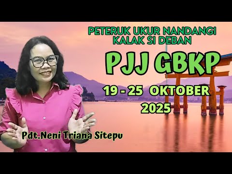 GBKP Distance Learning Reflection This Week, October 19 - 25, 2025