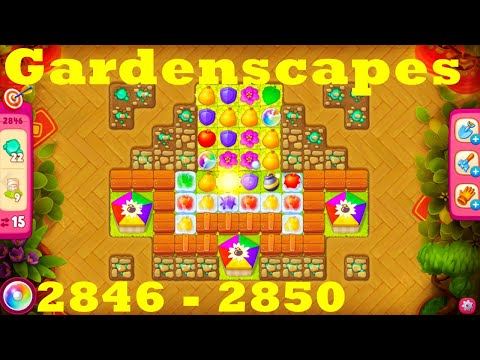 Gardenscapes Level 2846 - 2850 HD Walkthrough | 3 - match game | gameplay | android | ios | pc | app