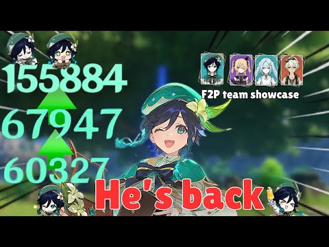 DPS VENTI IS INSANE |C0 F2P FRIENDLY TEAM SHOWCASE VS WEEKLY BOSSES 