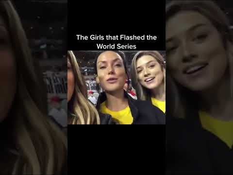 The Girls that Flashed the World Series #sports #baseball #mlb #foryou