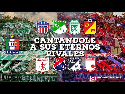 cantandole a sus eternos rivales barras colombianas