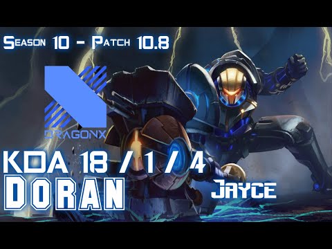 DRX Doran JAYCE vs POPPY Top - Patch 10.8 KR Ranked