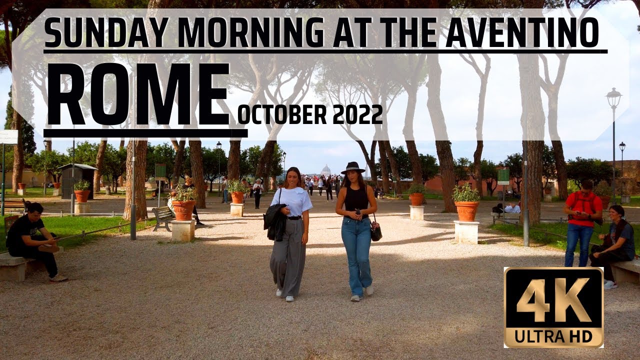 Rome Italy - Sunday morning at the Aventino with captions